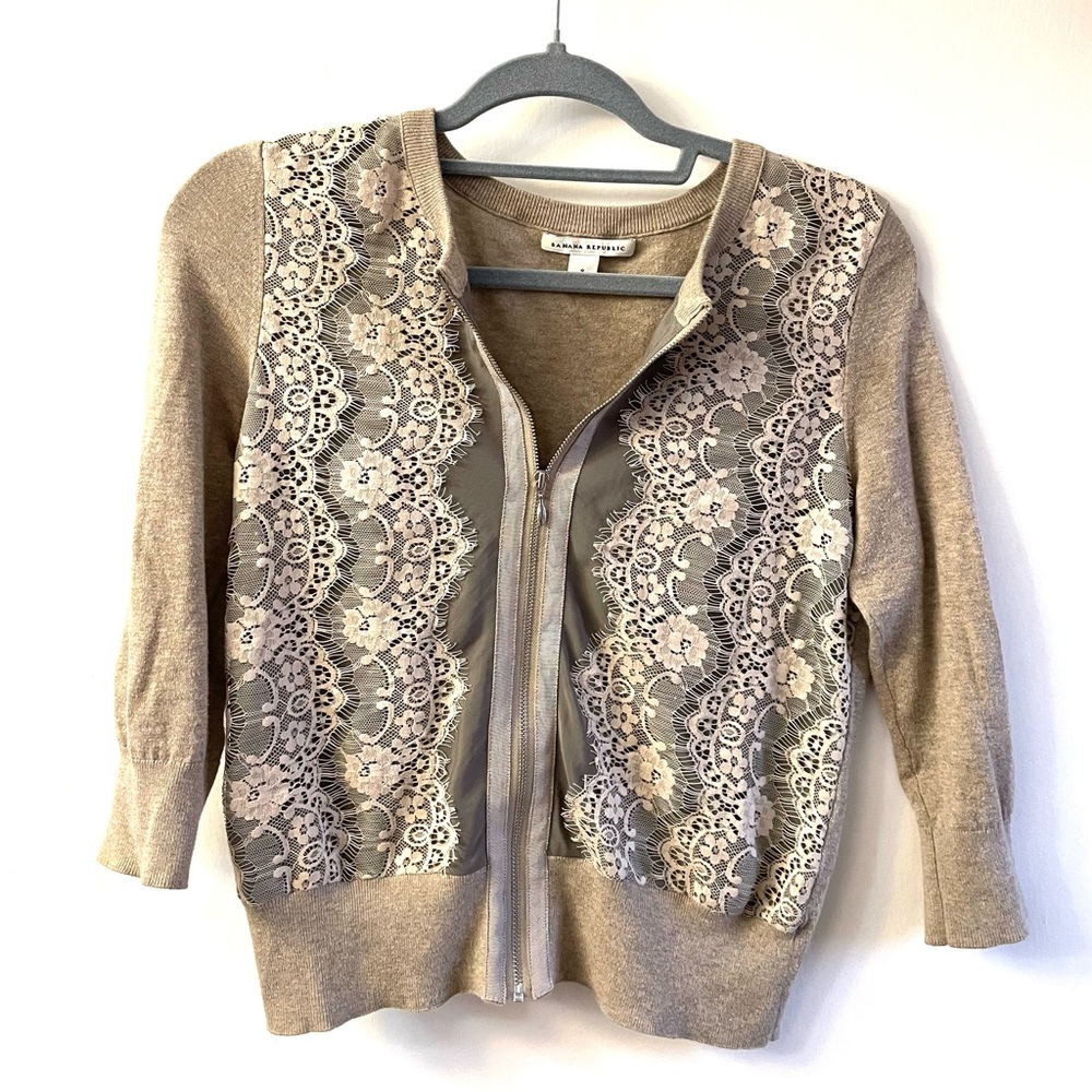 Banana Republic Lace Panel Sweater